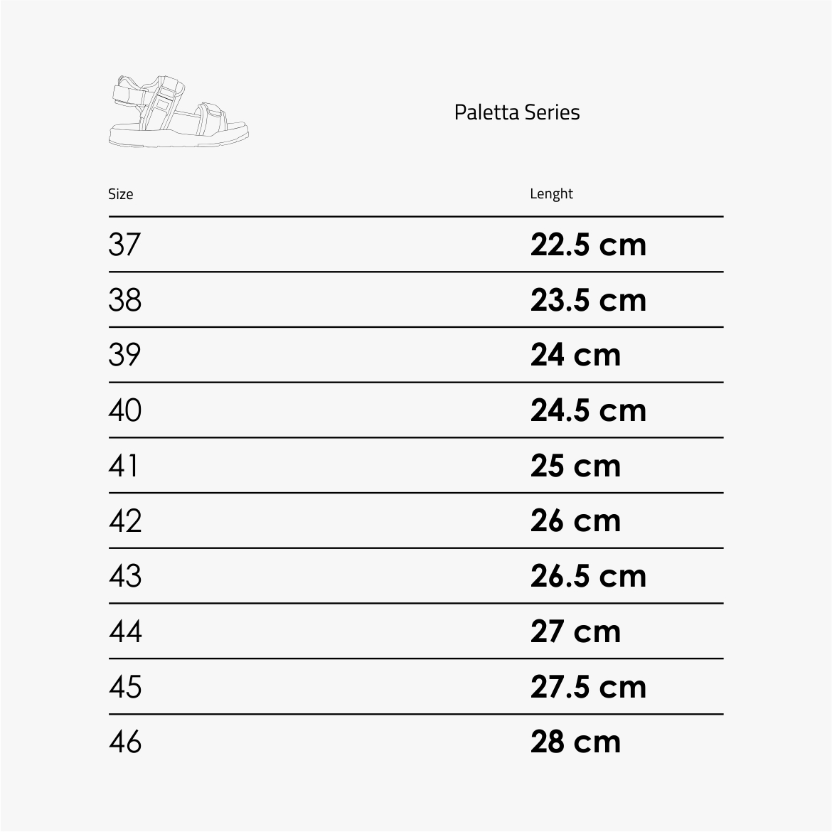 Size Chart PU