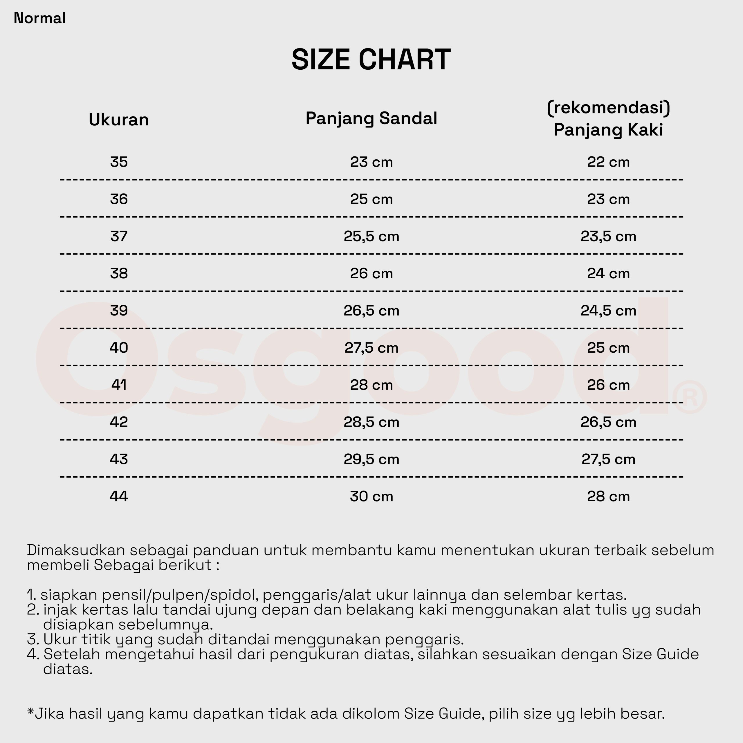 Size Chart Basic